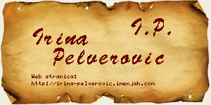 Irina Pelverović vizit kartica